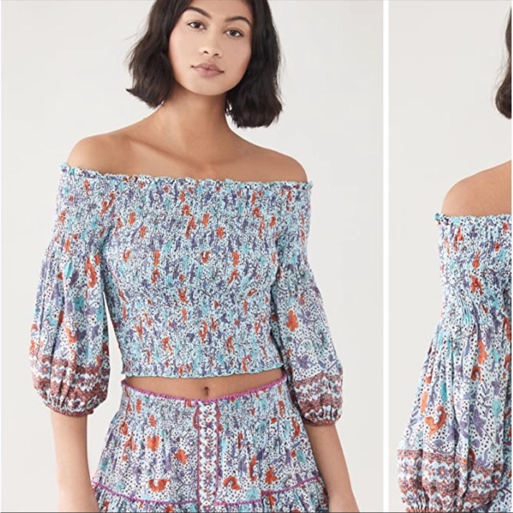 Poupette St Barth Ariel Smocked Top